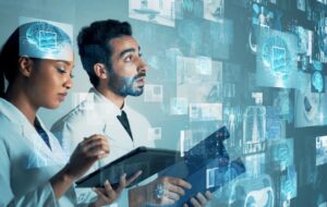 Medical technology concept. Remote medicine. Electronic medical record